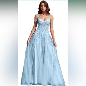 Women's Off Shoulder Prom Dresses Lace Long Formal Evening Party size 2